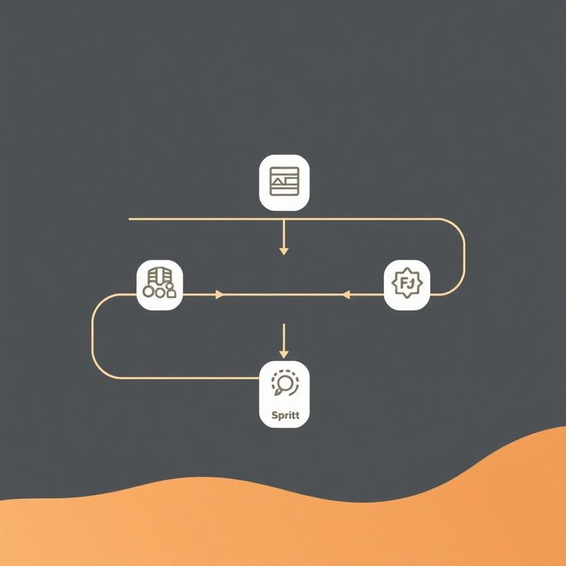 Diagramma del workflow di sviluppo software di Nuovo Atelier